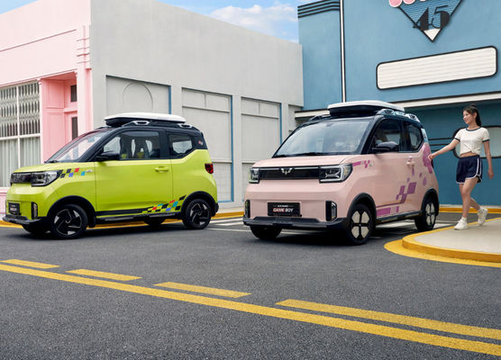 120-170 کیلومتر Mini EV ماشینs Wuling Ev ماشین 3 در 4 صندلی اندازه جمع و جور